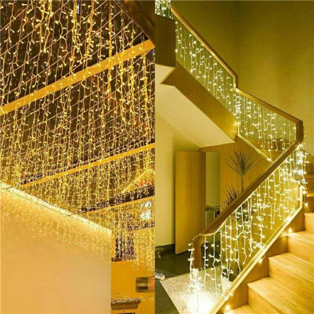 Icicle Diwali Lights Outdoor, Christmas Hanging Window Curtains Dangling 16.4FT